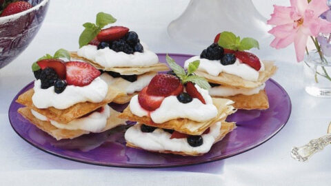 Berry Napoleons with Buttermilk Whipped Cream